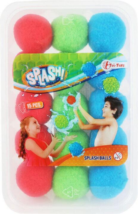 Actual product image Toi-Toys Reusable water balloons Splash - 9 piece water ball set in storage box - Ø 7 c (9 x)