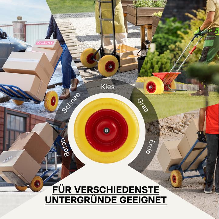 Actual product image Wiltec Puncture Proof Wheel PU for Wheelbarrow, complete, Size 3,50-8