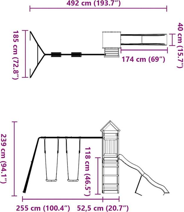 Actual product image vidaXL Spielturm
