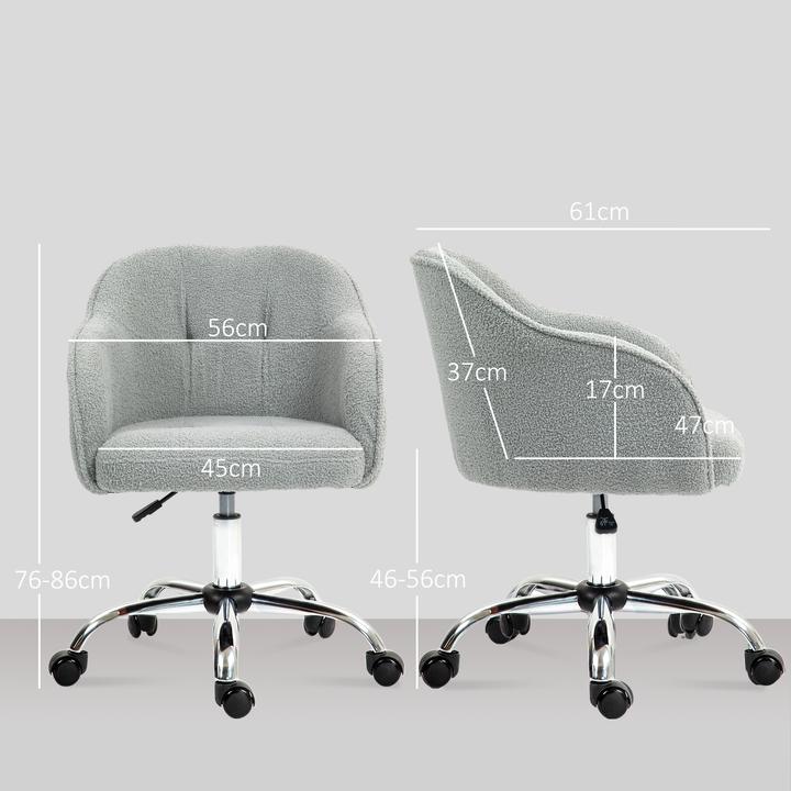 Produktbild Homcom Bürostuhl Polyester, Kunstleder Grau