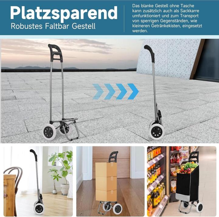 Image du produit ASMI Einkaufstrolley, Shopping Trolley, Einkaufswagen mit Rädern Schwarz, Grau