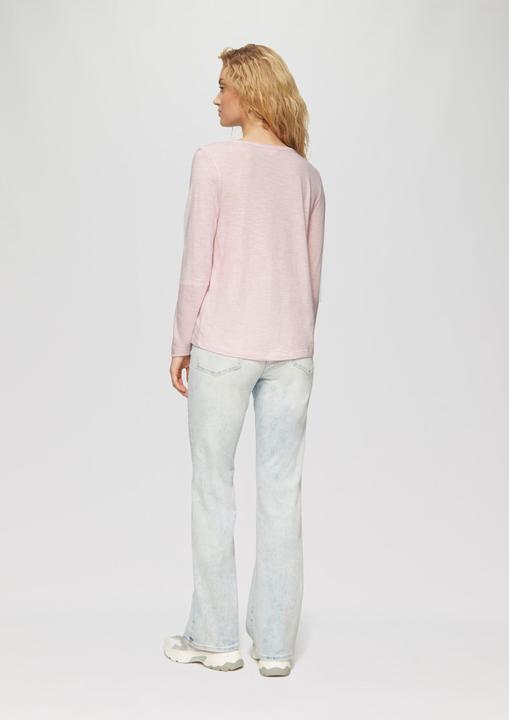 Image du produit S.Oliver T-Shirt Langarmshirt mit Henley-Ausschnitt und Flammgarnstruktur (46)