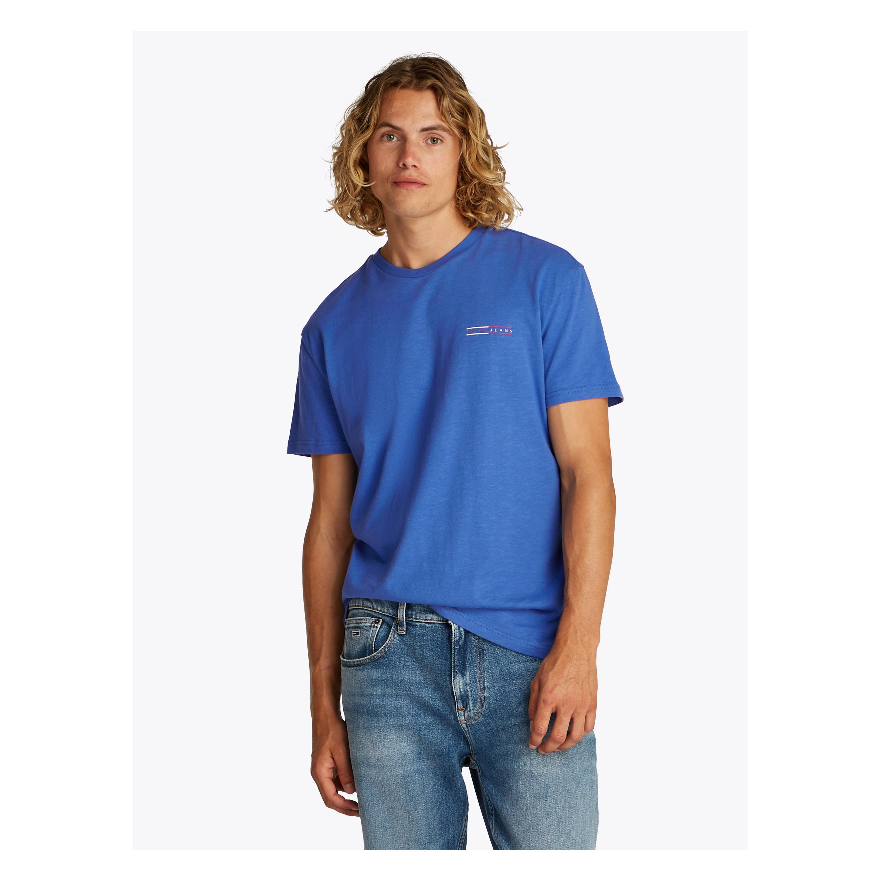 Tommy Jeans, Herren, Shirts, Tjm Reg Graphic Slub Tee Ext, Blau, (Xxl)