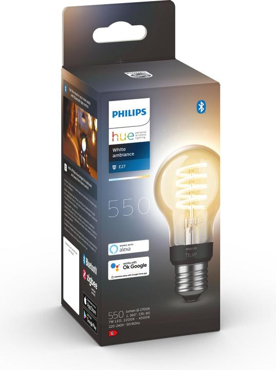 Produktbild Philips Hue Philips E27 Einzelpack Filament (E27, 7 W, 550 lm, 1 x, G)