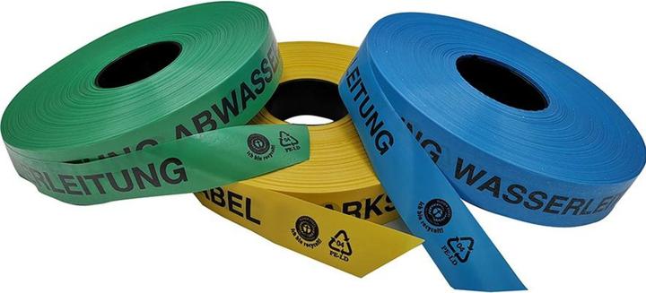 NoName Ruban d'avertissement de tracé 250 m AttentionConduite d'eaux usées composée d'au moins 80% de