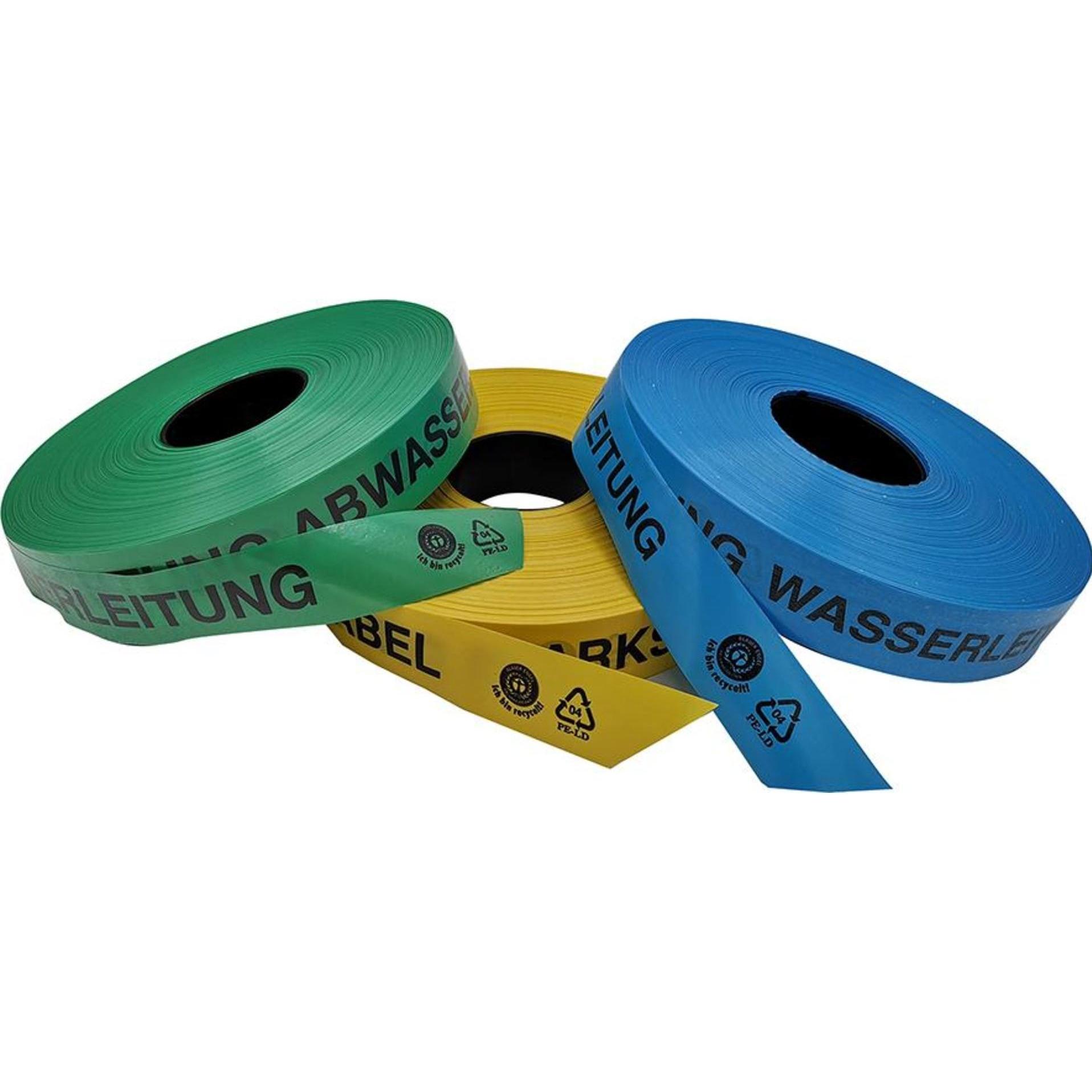 NoName, Nastro adesivo, Nastro di segnalazione del percorso 250 m Attenzione Cavo in fibra ottica realizzato con almeno