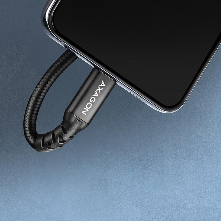 Actual product image Axagon BUCM32-CF10AB Kabelis Extension Cable Gen2 USB-C - USB-C, 1 m, 5 A, 20 Gbit (1 m, USB 3.2 Gen 2x2, 240 W)