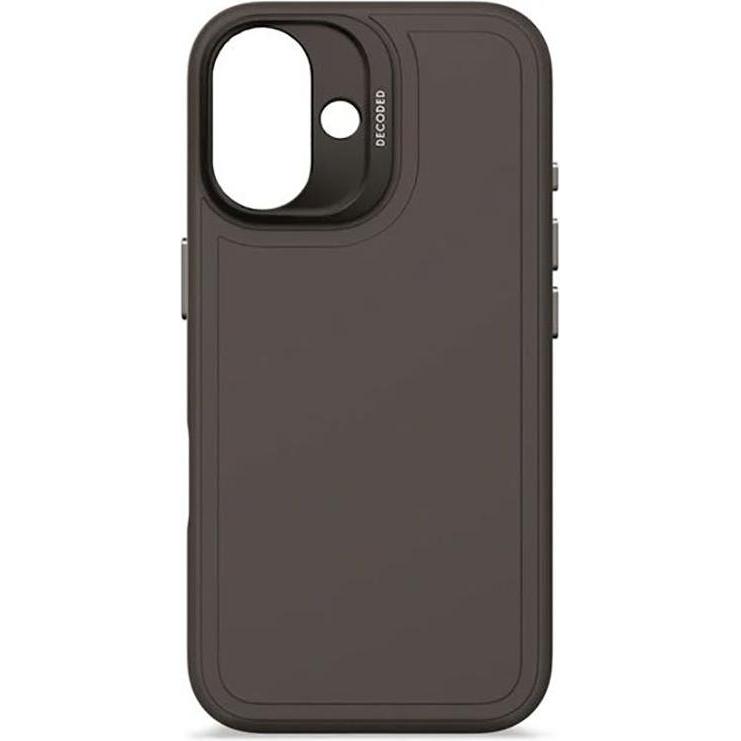 Decoded AntiMicrobial Silicone Stacks Backcover Case with MagSafe for iPhone 16 - Black (Apple iPhone 16), Smartphone Hü...