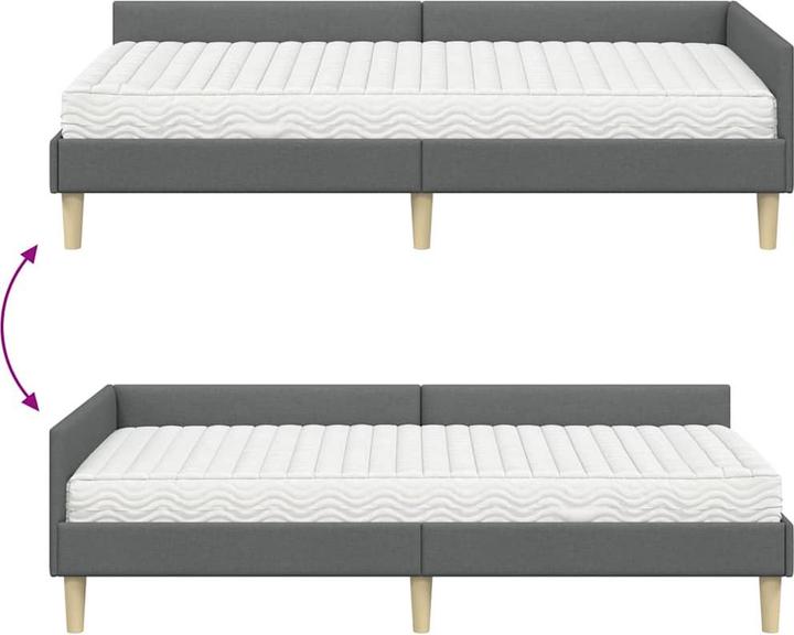 Image du produit vidaXL Eckbettgestell (90 x 200 cm)