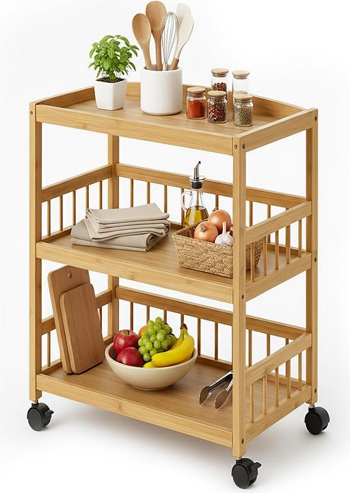 Relaxdays Bamboo cart