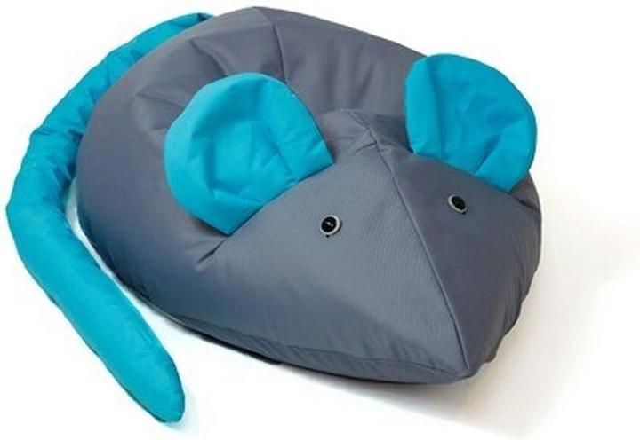 Go Gift Sako Tasche pouffe Maus grau-blau L 110 x 80 cm