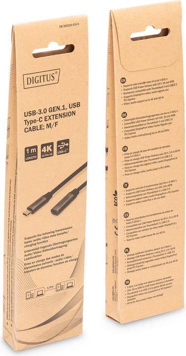 Actual product image Digitus USB Type C - USB Type C (1 m, USB 3.2 Gen 1, 60 W)