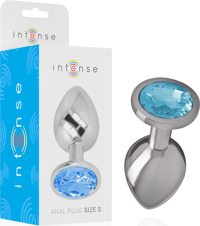 Actual product image Intense Anal Plug Metal Blue Size S