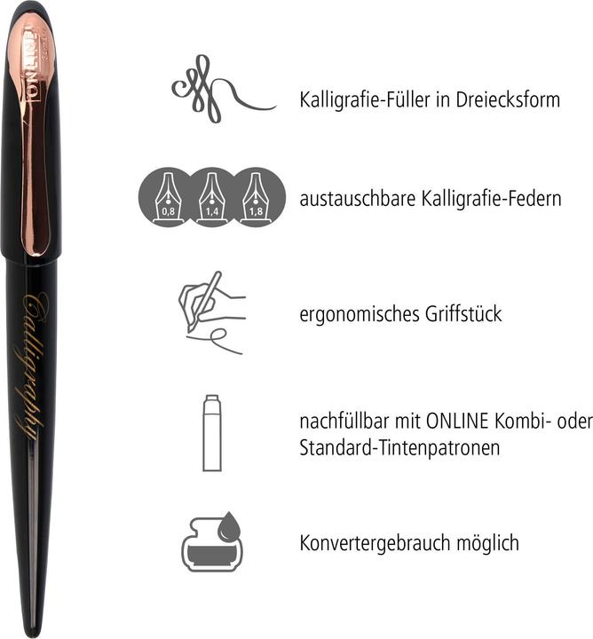 Image du produit Online Parure de Stylo Plume Air Rose (3x)