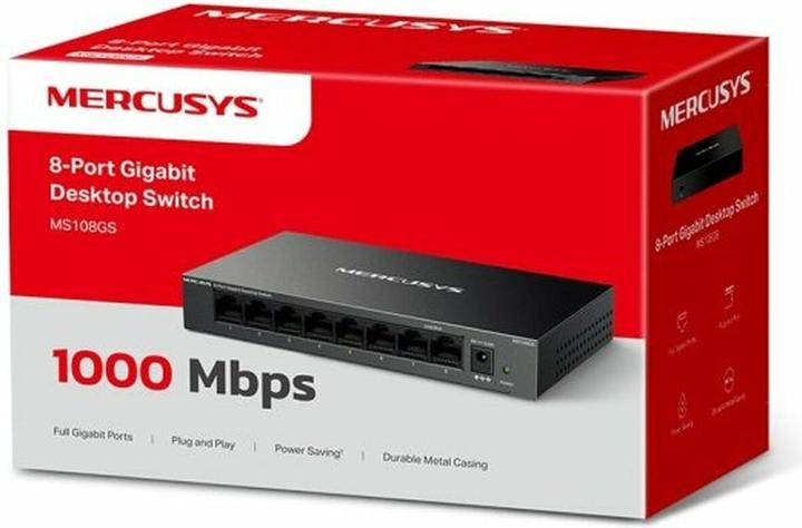 Produktbild Mercusys Switch Ms108gs Desktop 8 Port Gigabit (8 Ports)