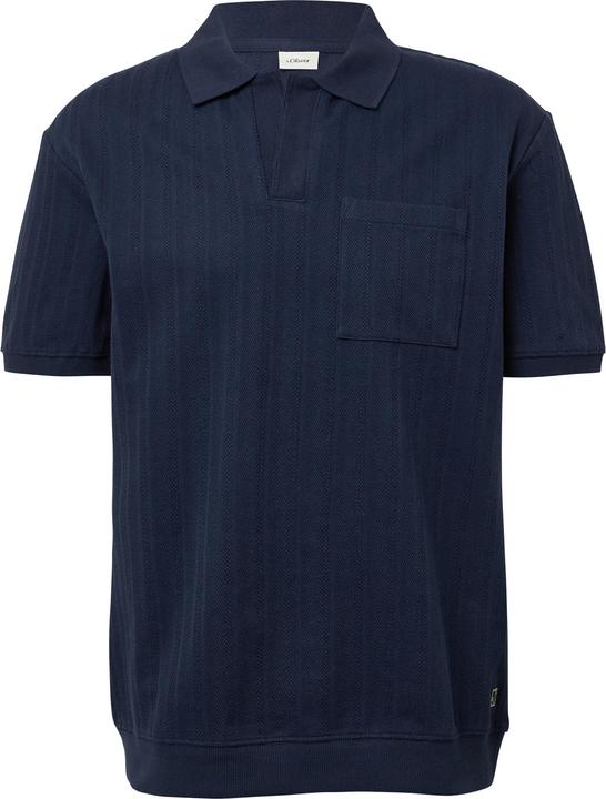 Produktbild S.Oliver Polo-Shirt Poloshirt im Relaxed Fit mit Struturstreifen (XL)