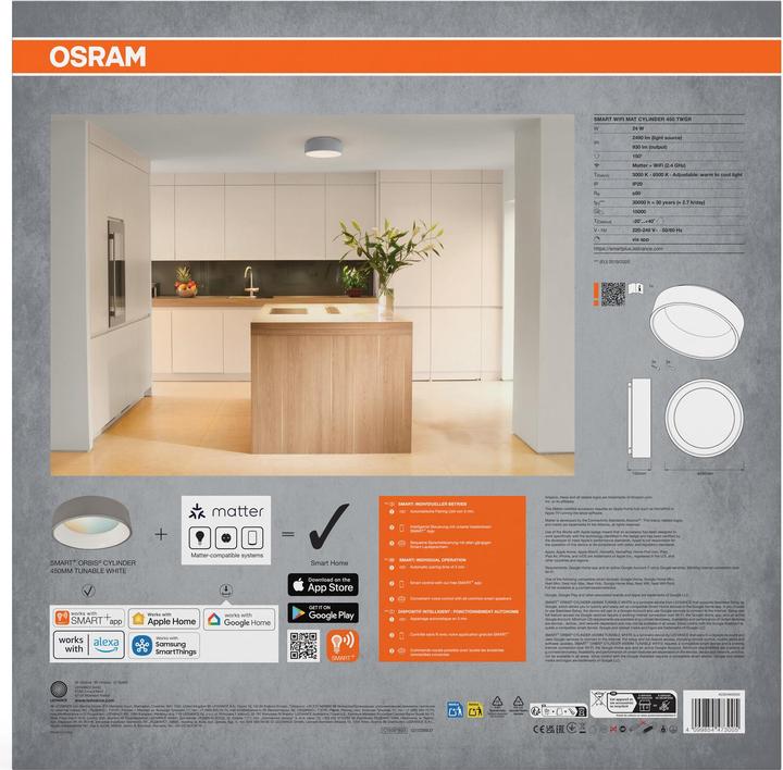 Image du produit Osram SMART+ Matter Cylindre 450mm Tunable White (930 lm)