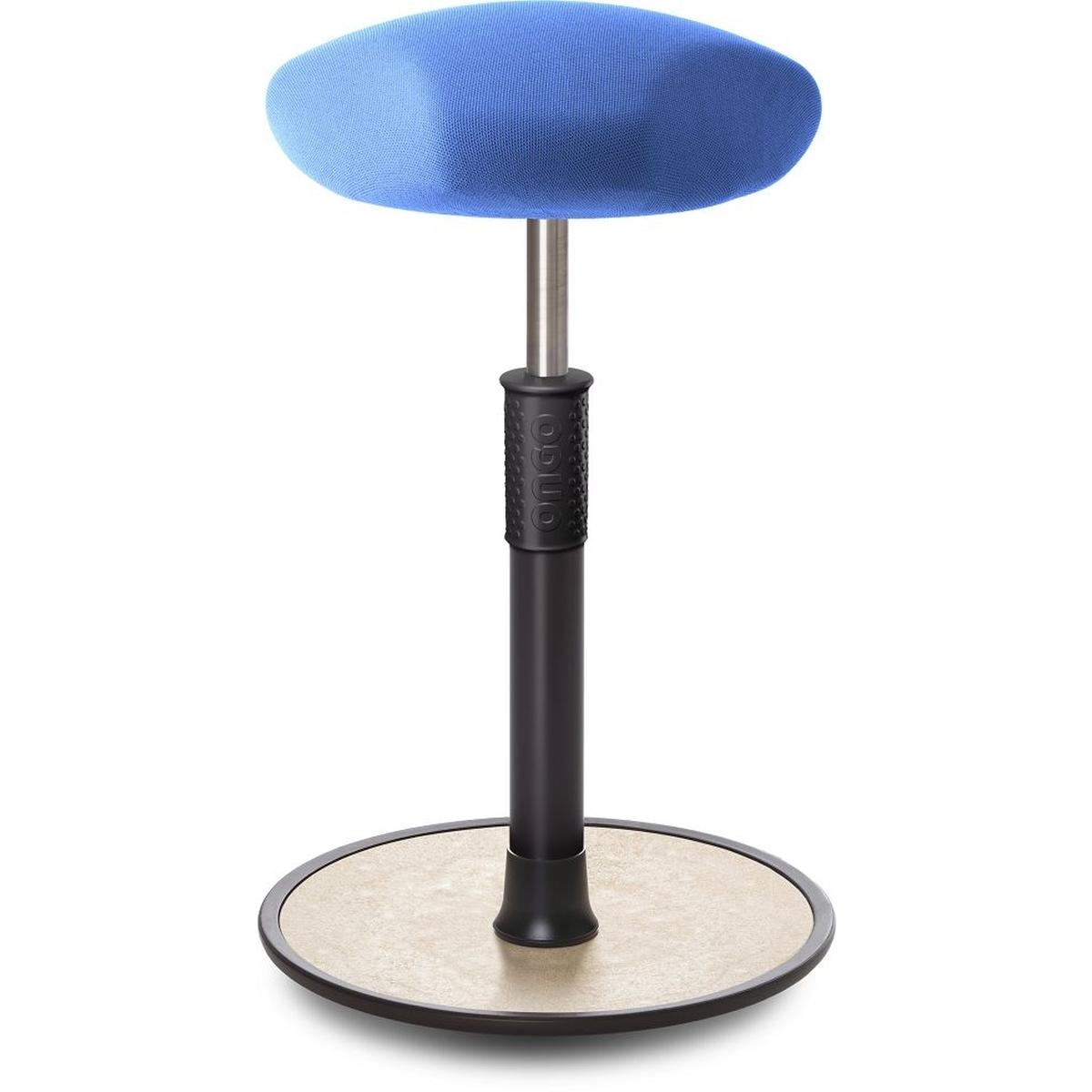 Ongo, Bürostuhl, Sitz- Stehhocker Free Tall Triangel Gestrick Hellblau schwarz /cremeweiss