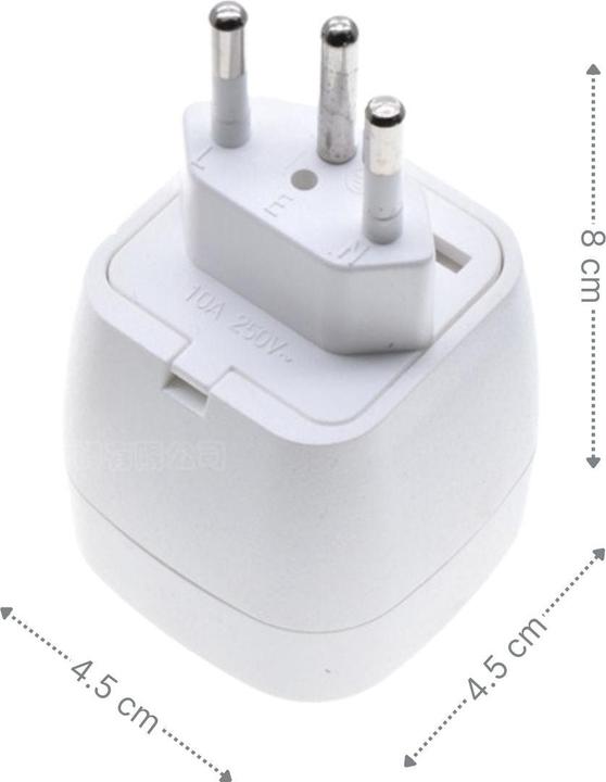 Actual product image Hermex Socket outlet adapter Schuko to Switzerland