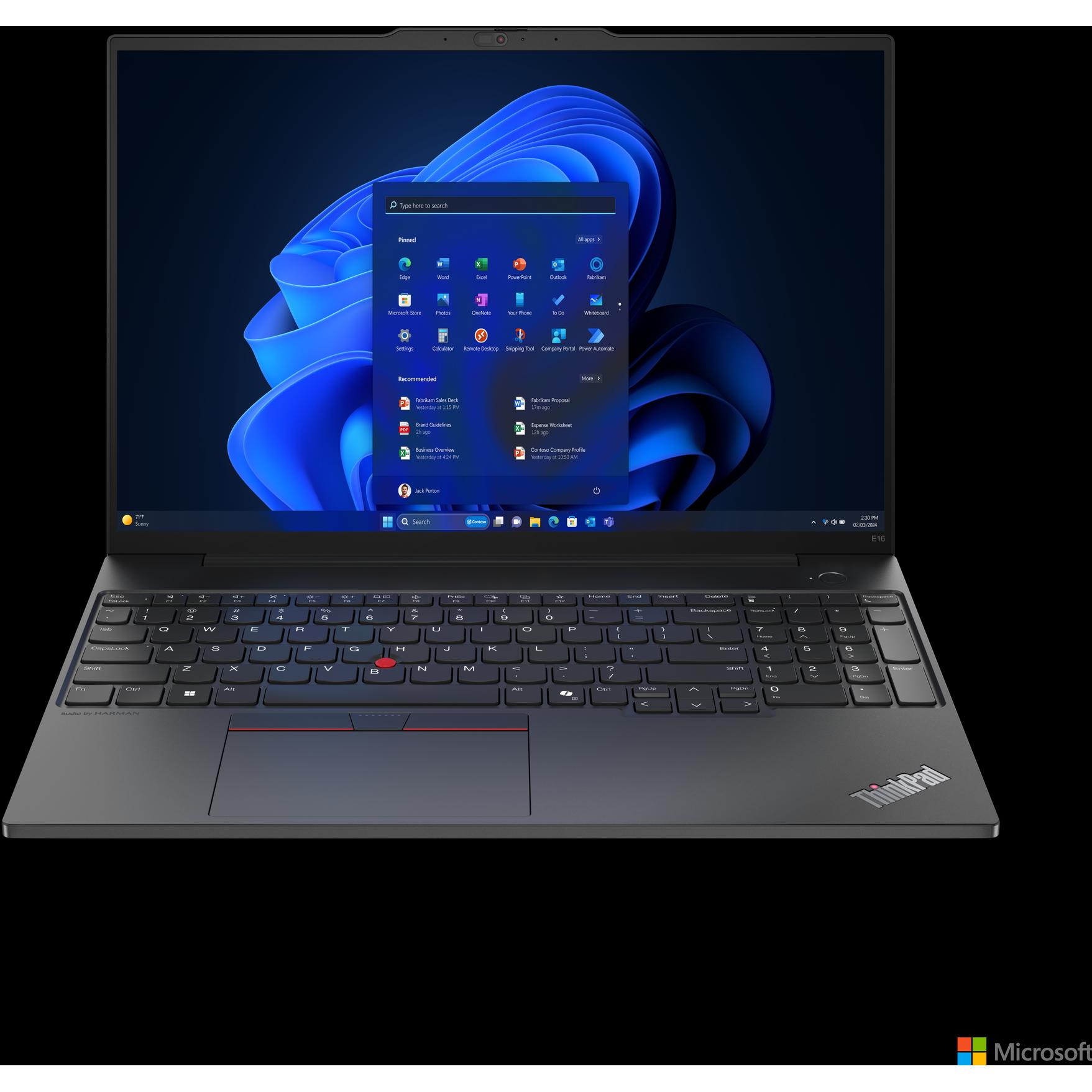 Lenovo ThinkPad E16 Gen 2 (16", Intel Core Ultra 5 125U, 32 GB, 1000 GB, DE), Notebook, Schwarz