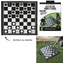Immagine prodotto Mister Gadget Set di scacchi e dama 2 in 1 per esterni