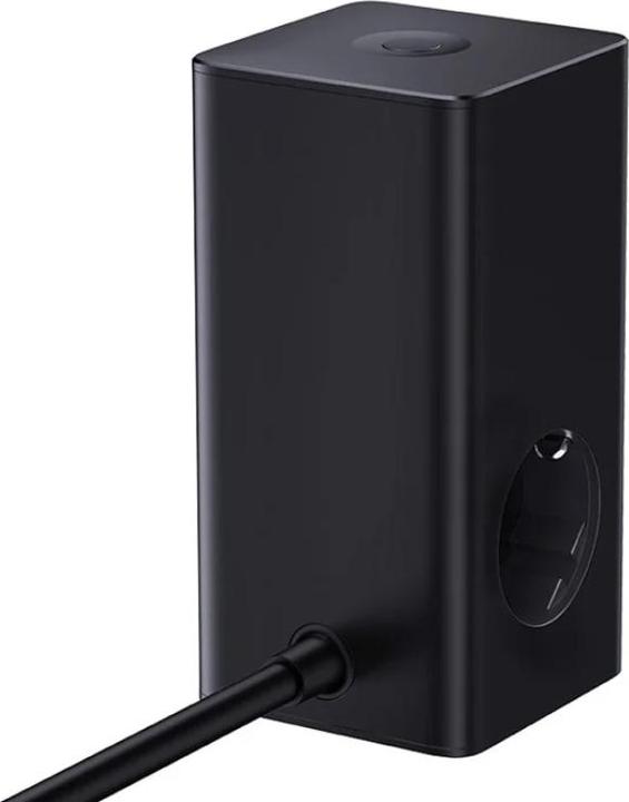 Produktbild Baseus Nástěnná nabíječka / napájecí pásek PowerCombo 100W (černý) (100 W, 6 Ports)