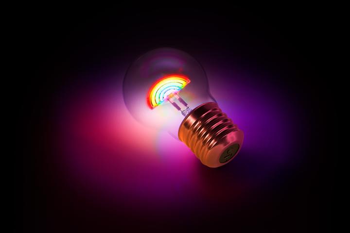 Actual product image Suck UK Light bulb rainbow