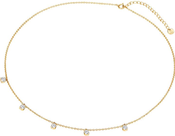 Immagine prodotto Glanzstücke München Donna 5 zirconi argento sterling zirconi oro giallo 40,0 cm di base + 5,0 cm di estensione... (Argento, 40 - 45 cm)