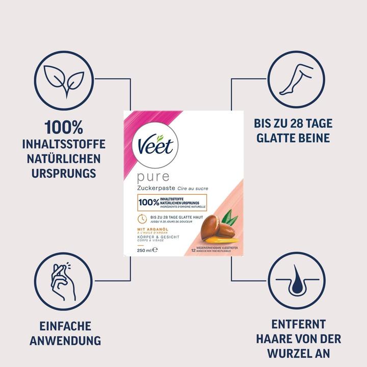 Produktbild Veet Zuckerpaste mit Arganöl (250 ml, 5 x)