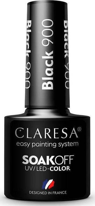 Produktbild Claresa Soak Off UV/LED hybrid lacquer 900ack 5g (Black, UV-Gel Lack)