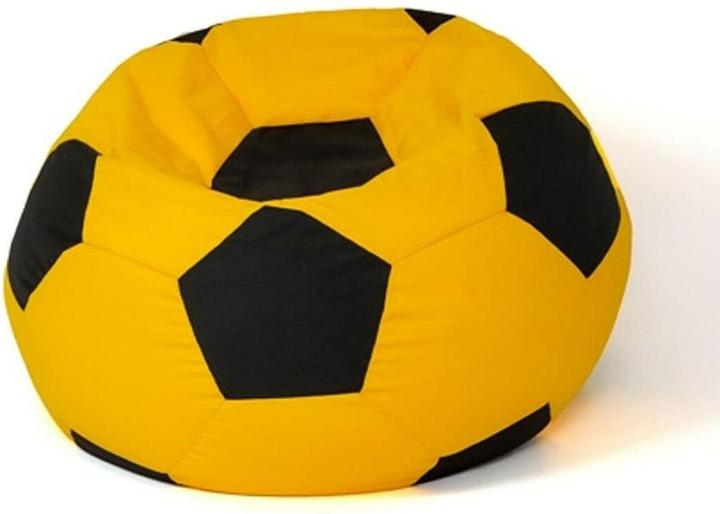 Go Gift Football Sako Bag pouffe yellow-black XL 120 cm