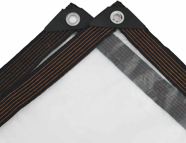 Produktbild VidaXL Transparente Plane mit Ösen 4x12 m Polyethylen durchsichtige Plane