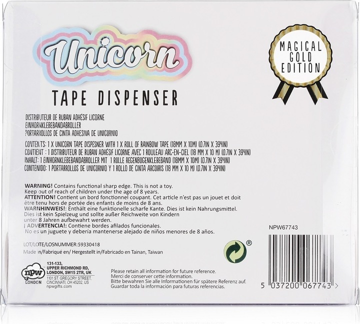 Actual product image NPW Unicorn