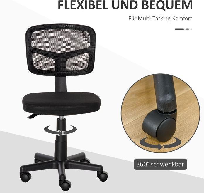Immagine prodotto Swisshandel24 Bürostuhl Ergonomischer, schwarz (40 - 52 cm)