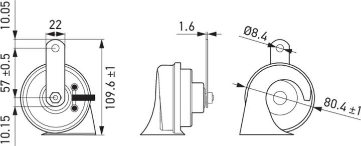 Actual product image Hella 3FH 012 010-141 Horn