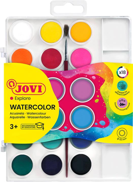 Actual product image Jovi Watercolour box 12 colours (22 ml)