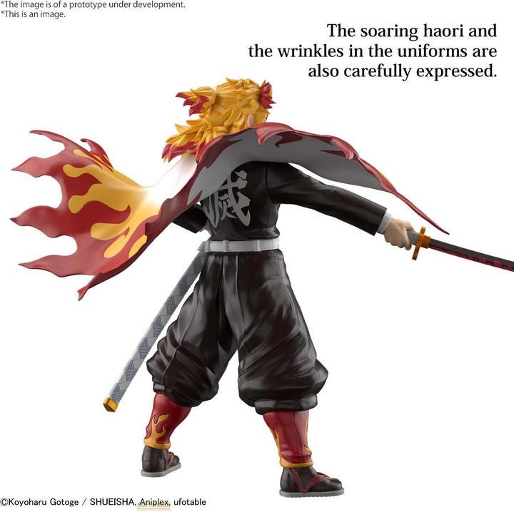 Actual product image Bandai Demon Slayer Kyojuro Rengoku Model Kit 12cm