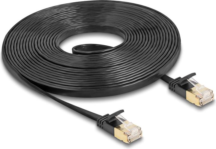 Immagine prodotto Delock Cavo di rete RJ45 Cat.6A da spina a spina con robusto capocorda a scatto e cavo a nastro grezzo (U/FTP, CAT7, 5 m)