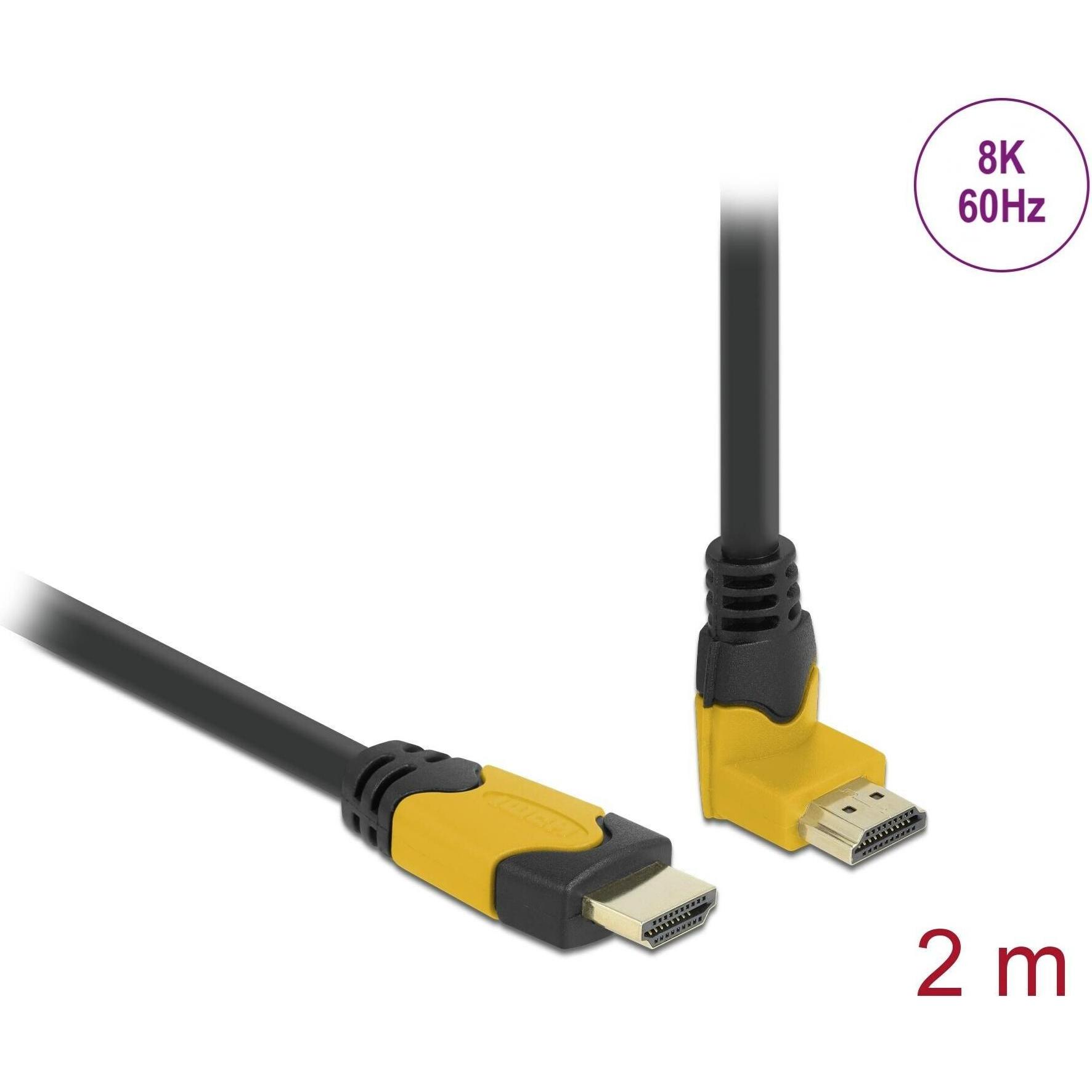 Delock High Speed HDMI-Kabel (2 m, HDMI), Video Kabel