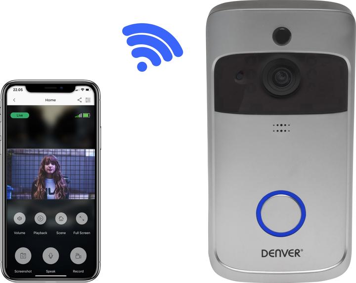 Actual product image Denver Door intercom system VDB-110 incl. interior alarm (Wi-Fi)