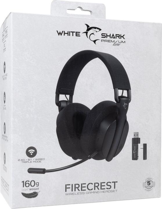 Actual product image White Shark WGH-2444 Firecrest Black (No noise cancellation, 15 h, Cable, Wireless)