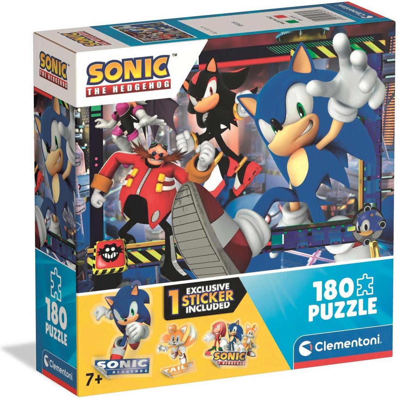 Clementoni Multicolore Puzzle 180 Super Colour Sonic (180 Pezzi)
