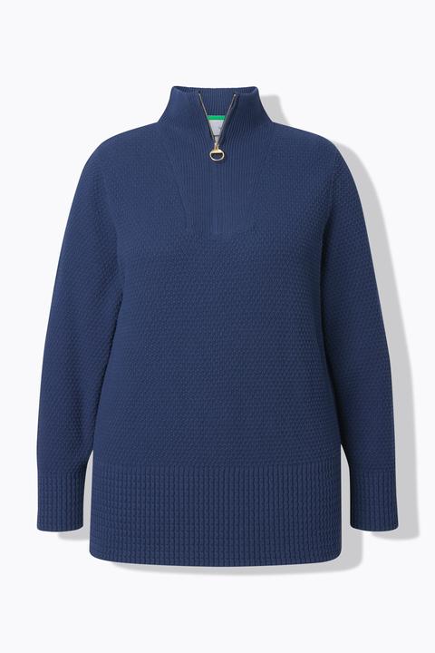 Produktbild Ulla Popken Strick-Troyer, Stehkragen, Zipper, Langarm (62)