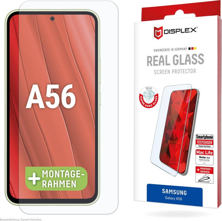 Actual product image Displex Real Glass, 2D Panzerglas (1 Piece, Samsung Galaxy A56)
