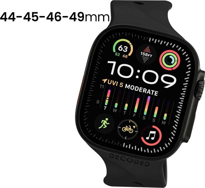Actual product image Decoded Armband Ares Splice Apple Watch 44–49 mm Silikon (24 mm, Silicone)