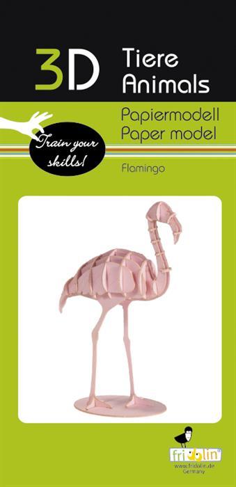 Fridolin Modèle en papier 3-D "Flamingo