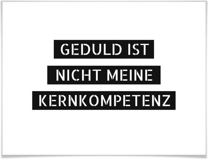 Image du produit Trenddeko La patience n'est pas ma compétence principale (80 x 60 cm)