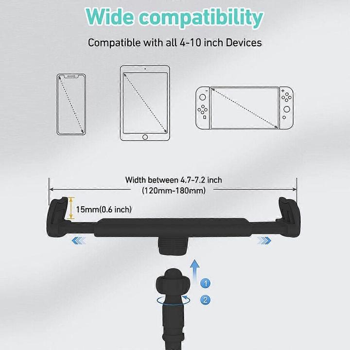 Immagine prodotto Gym Universe Flex-Halterung 360° für Smartphone & Tablet – ideal fürs Bett, Sofa, Tisch & Co.