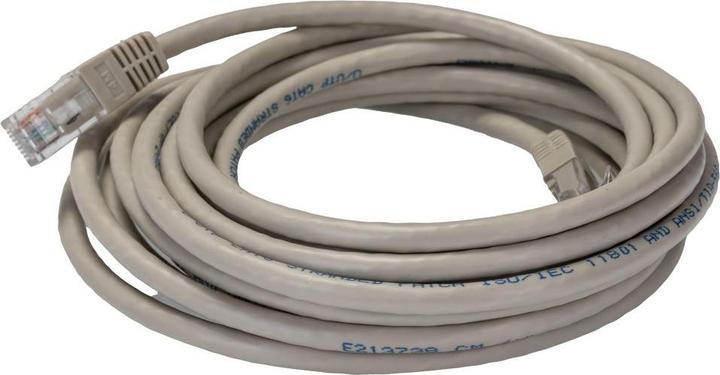 Actual product image RS PRO Ethernet cable Cat.6, 4m, grey patch cable, A RJ45 UTP plug, B RJ45, PVC (CAT6, 0.14 m)