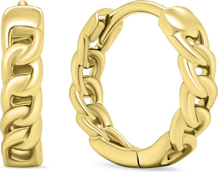 Immagine prodotto Brilio Argento - Eleganti orecchini a cerchio placcati oro EA680Y